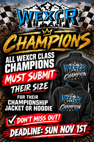 WEXCR Championship Jacket Deadline Poster